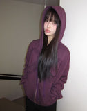 Binon Ribbon Frill Hood Zip-Up