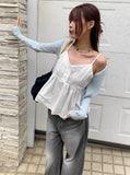 fruit lace sleeveless top