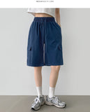 Summer Cooling Cargo Pocket Bermuda Wide Span Shorts