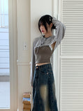 Lots Snap Button Waffle Layered Hood Bolero