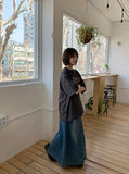 Limi denim long skirt