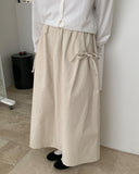 Dinku Banding Ribbon Long Skirt