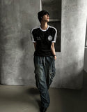 Summer cool cargo banding denim pants