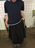 [BAONHAUS] Lanenji Color Matching Short Sleeve Hoodie