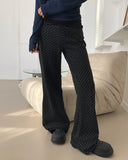 Mirin Low-Rise Dot Bootcut Training Pants