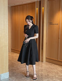Yuel Puff Collar Jacquard Long One Piece (Belt Set)