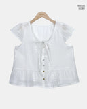 Meili Frill Short Sleeve Blouse