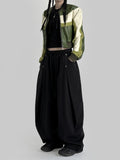 Maxi wide washed pants