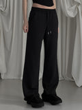 [mnem] patch straight sweatpants