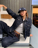 Pose No Collar Non-Fade Denim Jacket