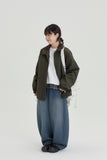 [BAONHAUS] Hebon Denim Banding Balloon Wide Pants