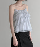 Flynn See-through Frill Tiered Blouse