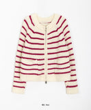 Tilda Two-Way Stripe Knit Zip-Up Cardigan