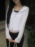 Bato See-through Feminine Hood Zip-Up