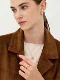 Etreve Silver Note Wave Necklace
