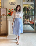 Eshuang Round Neck Chiffon Winged T-Blouse