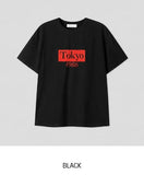 Tokyo Print Crop Short Sleeve T-shirt