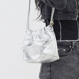 Pierce Chain Ribbon Mini Shoulder Bag