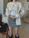 Vintage Fall-Up Cargo Mini Skirt