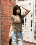 As Vintage Cut-out Wide Denim Pants