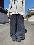 [BAONHAUS] Timder Cotton Wide Banding Flower Pants