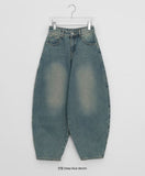 Hoam Balloon Wide Denim Brushed Pants
