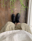 [BAONHAUS] Haseun Check Banding String Half Pants