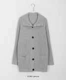 Kakui high neck knit cardigan