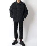 Oversize denim jacket Black