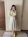 Yupia Flared Banding Long Skirt