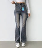 Omyo Hidden Banding Span Semi Bootcut Denim Pants Regular