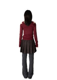 STRIPE PINTUCK PLEATS MINI SK