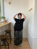 [unisex] Harsh Camo Cargo Wide Pants