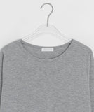 Yunori Layered Side Shirring Frill Long Sleeve Tee