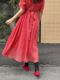 Heidi Zanflower Shirring Chiffon Long One Piece