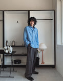 Modern three-tuck wide slacks