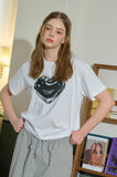Rough Heart Crop Short Sleeve Tee