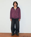 PIGMENT STRIPE MIXED ZIP UP HOODIE