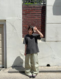Zevner Banding Nylon Wide Pants