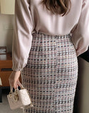 Genua Tweed H-Line Skirt