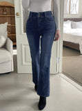 Mikel Span Brushed Two Button Bootcut Denim Pants