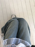 Dero Cut Washing Denim Wide Pants