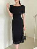 Monet H-Line Chiffon Color Matching One Piece