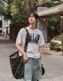 People Photo Graphic Short Sleeve T-shirt