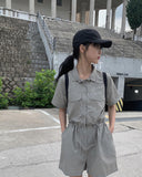Mina Nylon Anorak Jumpsuit