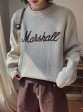 Marshall Lettering Long Sleeve Knit