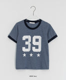 Sibeo Stripe Star Ringer Short Sleeve Tee