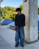 Low curve cargo denim jeans