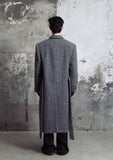 [LANARCH] Cashmere Boucle Double-Breasted Long Coat