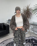 Cardin Pigment Washing Cropped Hooded Zip-Up